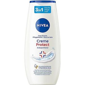 NIVEA Protect Douche Care Crème (250 ml), douchegel met vitaminen en waardevolle oliën, douchecrème met dexpanthenol voor droge en gevoelige huid