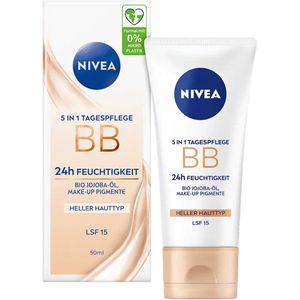 NIVEA - 5-in-1 Dagverzorging - Getinte Gezichtsverzorging - SPF 15 - Veganistisch