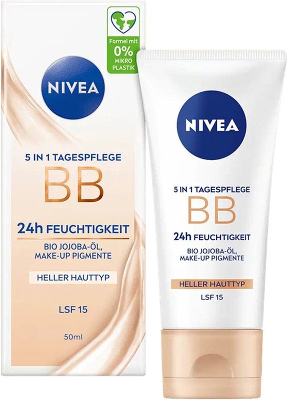 NIVEA - 5-in-1 Dagverzorging - Getinte Gezichtsverzorging - SPF 15 - Veganistisch