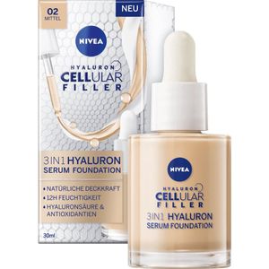 Nivea Cellular Filler 3in1 Hyaluron Serum Foundation - 02 Midden