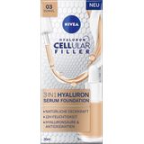 NIVEA - Hyaluron Serum 3-in-1 Foundation - Donker - 30 ml - Hydraterend