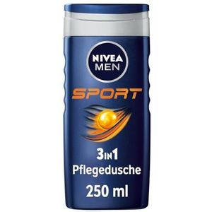 NIVEA MEN Sport douchegel (250 ml), huidvriendelijke pH-waarde, vitaliserende geur, douchegel voor heren, met mineralen voor lichaam, gezicht en haar