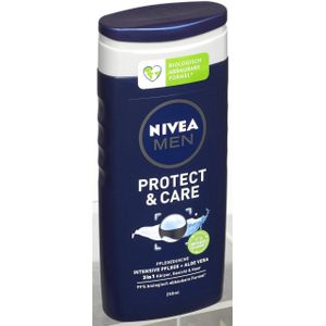 NIVEA MEN Protect & Care - Douchegel - 250 ml - pH-huidneutraal - Met Natuurlijke Aloë Vera