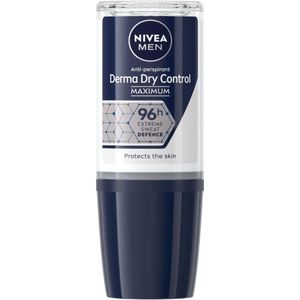 6x Nivea Men Ani-Transpirant Roller Derma Dry Control 50 ml