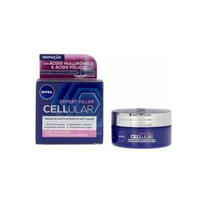 NIVEA Hyaluron Cellular Expert Filler Nachtcrème, 1 x 50 ml, anti-rimpelcrème met hyaluronzuur en foliumzuur, anti-aging crème met vuleffect in 24 uur