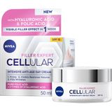 NIVEA Cellular Expert Filler Hyaluronzuur Anti-Age Dagcreme SPF 15 - Gezichtscreme - Gezichtsverzorging - 50 ml