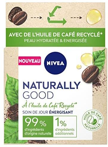 Nivea - Naturally Good - Dagverzorging - 50 ml - Energizing met Gerecyclede Koffieolie