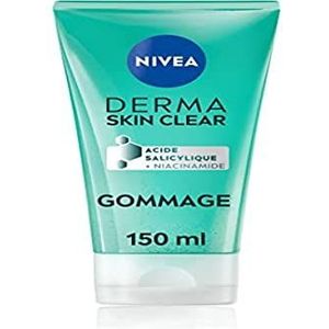 NIVEA DERMA Skin Clear Face Scrub Gezicht - Gezichtsscrub - Gezichtsreiniger - Voor de onzuivere huid - Met Salicylzuur (AHA) en Niacinamide - Anti Acne, Puistjes en Mee-eters - 150 ml