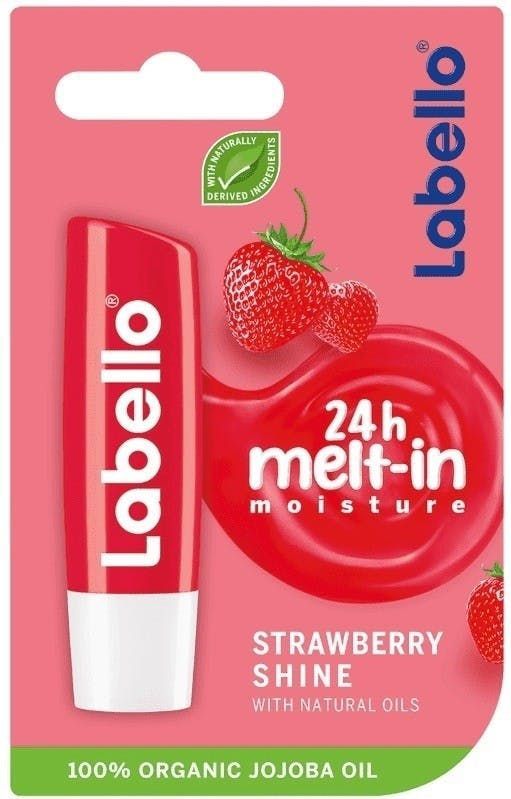 Labello - Strawberry Shine - Lippenbalsem - Aardbei - 4,8 g - Vegan