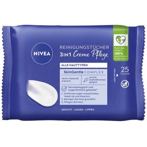 NIVEA - Crème Care - Reinigingsdoekjes - 25 Stuks - Voor Alle Huidtypen
