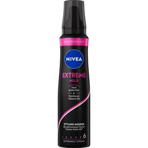 NIVEA Extreme Hold Hair Styling Mousse - Haarmousse - 48 uur Fixatie - Verrijkt Met Vitamine B3 - Voordeelverpakking 6 x 150ml