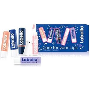 Labello Geschenkset, hydraterende lippenverzorgingsset met lippenverzorgingsproducten, lippenverzorgingsset met lippenbalsem, lipgloss en meer