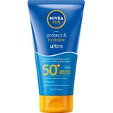 NIVEA SUN Protect & Hydrate Ultra Zonnebrand Crème - SPF 50+ - Zeer waterproof - Met Vitamine E - 150 ml