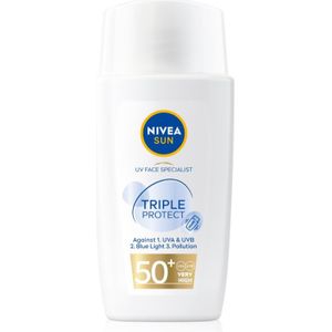 Nivea Sun Triple Protect Lichte Hydraterende Crème voor het Zonnen SPF 50+ 40 ml
