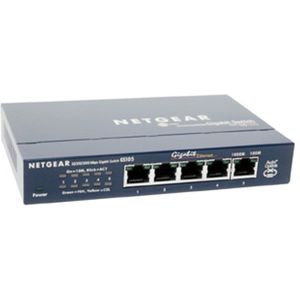 Netgear GS105GE (5 ports), Netwerkschakelaar, Blauw