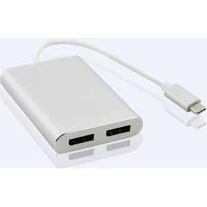 Helos - Beeldschermsplitser - Adapter - Zilver - USB-C naar DisplayPort, 3840 x 2160 pixels bij 60 Hz