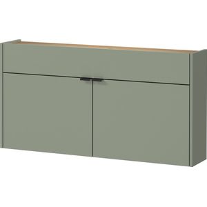 Schoenenkast Vesilahti met 2 vouwdeuren 80x60x23,5 cm wit [en.casa