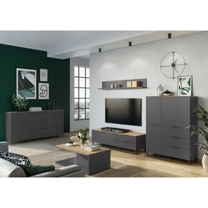 Germania California 164 cm TV meubel Grafiet / Eiken