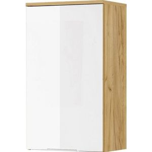 Germania - Hangkast - Eiken - Wit Glas - Verstelbare Plank