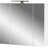 Germania 2754-84 GW-Mauresa spiegelkast met LED-verlichting, 76 x 71 x 23 cm, wit