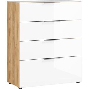Germania Kast 4 Lades GW-Oakland Wit & Eikenkleurig