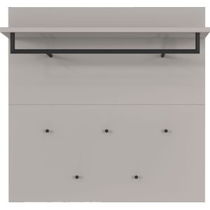 Germania garderobepaneel 3800-186 GW-Bastia, in steengrijs, met kledingstang van metaal, 96 x 95 x 30 cm (b x h x d)