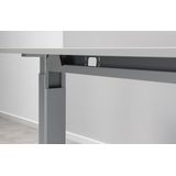 Osmond - Bureau - Lichtgrijs/Zilver - MDF/Staald