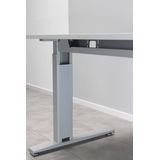 Osmond - Bureau - Lichtgrijs/Zilver - MDF/Staald