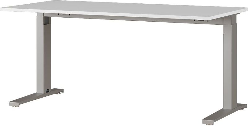 Osmond - Bureau - Lichtgrijs/Zilver - MDF/Staald