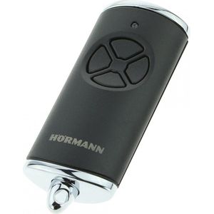 Hörmann HSZ1 868-BS, 1-Knops Garagedeuropener, Afstandsbediening met Bisecur-Radio-Technologie, Zwart, 1 Stuk