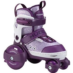 HUDORA Rolschaatsen My First Quad, Lavender - skates voor kinderen - schoenen met wielen - rollerskates voor meisjes/jongens - verstelbare quad skates - maat 30-33