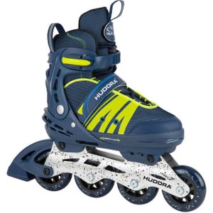 HUDORA Inline Skates Comfort, deep blue | Gr. 29-34 | Softboot Inliner rolschaatsen verstelbaar in lengte en breedte