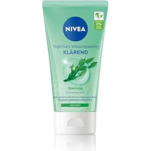 NIVEA Dagelijkse wasspeeling, peeling zonder microplastic voor een diepe gezichtsreiniging, matterende gezichtsspeeling, vermindert onzuiverheden en verzorgt de huid (150 ml)