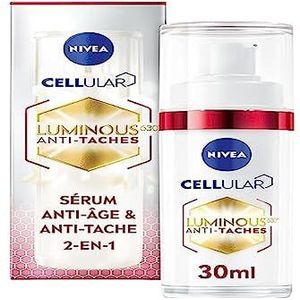 NIVEA Cellular Luminous 630® Anti-aging & anti-vlek serum (1 x 30 ml), gezichtsserum met gladmakende kracht, anti-aging vrouwenverzorging voor rijpe huid