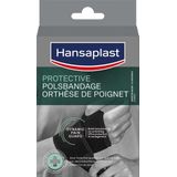 Hansaplast Protective Sport Pols Bandage - Polssteun - Pols Brace - Handbrace - Verstelbaar - Zwart - 1 Stuk