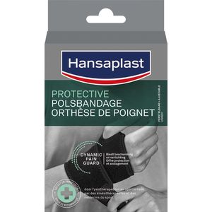 Hansaplast Protective Sport Pols Bandage - Polssteun - Pols Brace - Handbrace - Verstelbaar - Zwart - 1 Stuk