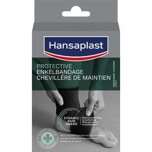 Hansaplast Protective Sport Enkel Bandage - Enkelsteun - Enkel Brace - Verstelbaar - Zwart - 1 Stuk
