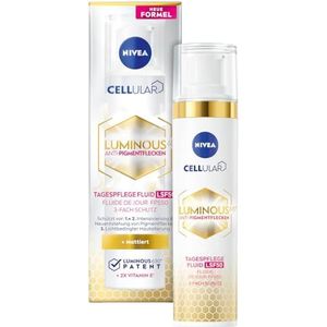 NIVEA Cellular LUMINOUS630® Anti-pigmentvlekken dagcrème vloeistof (40 ml), matterende gezichtsverzorging met SPF 50 en vitamine E, vloeistof met 3-voudige bescherming voor een gelijkmatige teint