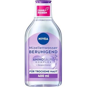 NIVEA Kalmerend micellair water, micellair reinigingswater voor de gevoelige huid, parfumvrij gezichtswater met dexpanthenol en aminozuurcomplex, hydraterende gezichtsreiniging (400 ml)