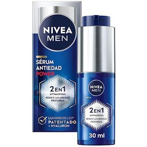 NIVEA MEN POWER Anti-aging serum (1 x 30 ml), gezichtsserum met Luminous 630 voor mannen, anti-vlekkenserum met hyaluronzuur, anti-rimpelserum voor een jongere huid