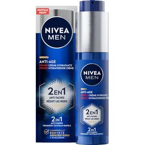 NIVEA MEN Anti-Age 2in1 Power Hydraterende Crème Gezicht - Dagcrème - Moisturizer - Normale en rijpere huid - SPF 30 - Met hyaluronzuur en Luminous630 - 50 ml
