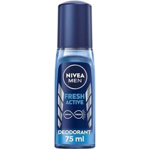 NIVEA MEN Fresh Active Deodorant, deodorant met unieke Infinish-formule en zee-extracten, deodorant zonder aluminium (ACH) voor 48 uur effectieve deodorant-bescherming (75 ml)
