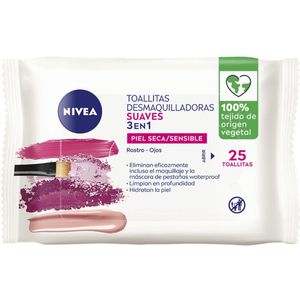 NIVEA - Zachte Make-up Remover Doekjes - 1 x 25 Stuks - Voor Droge en Gevoelige Huid