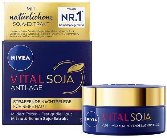NIVEA - Vital Soja - Anti-Aging Nachtverzorging - 50 ml - Huidverstevigend