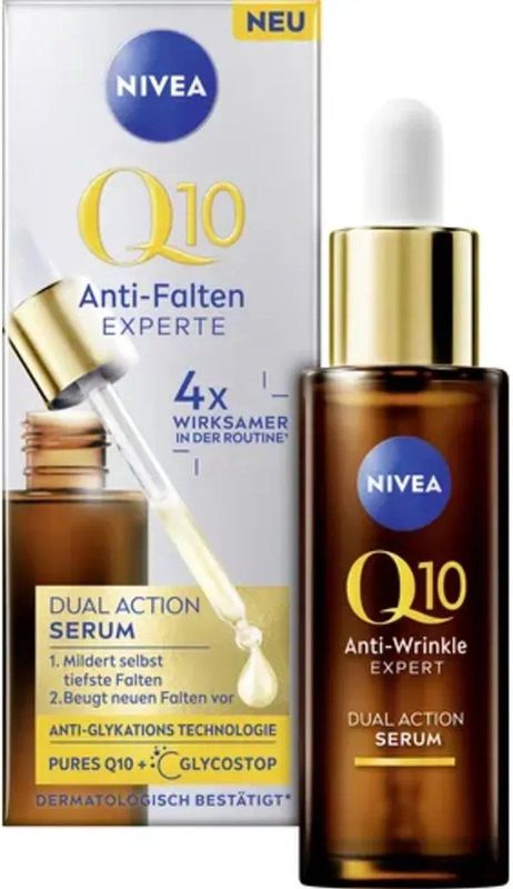 NIVEA Q10 Dual Action Serum - Anti-Rimpel Gezichtsserum met Dubbele Werking - Vermindert en Voorkomt Rimpels - 30ml