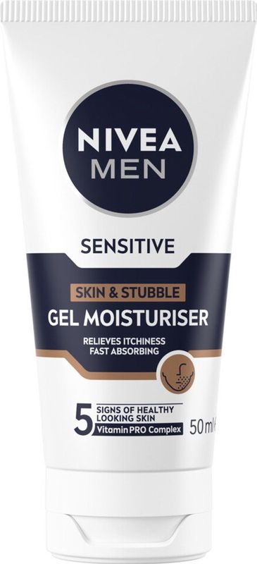 Nivea - Sensitive Skin & Stubble Moisturizer - Gezichtsgel - 3x50ml