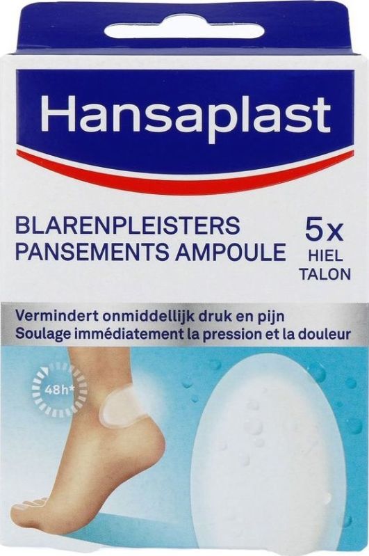 Hansaplast - Blaarpleisters Groot - Medisch Hulpmiddel - Waterproof - 5 Stuks