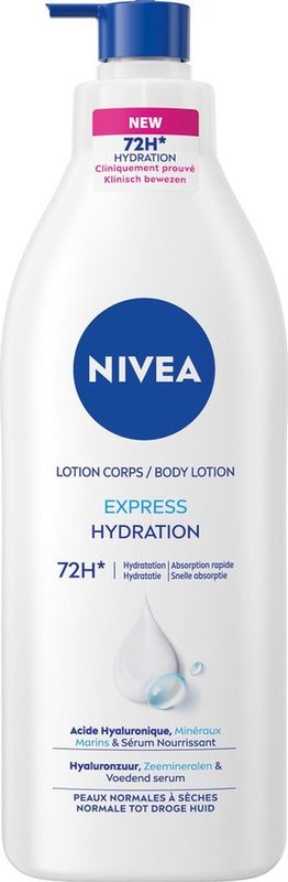 NIVEA - Lichaamsmelk - Hydraterend - 400ml - Met Hyaluron en Zeemineralen
