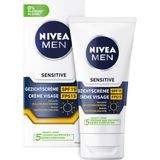NIVEA - Men Moisturizer Sensitive - Zonnebrand - 75 ml - SPF 15