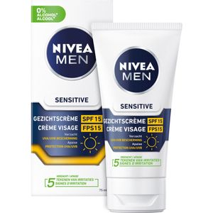 NIVEA - Men Moisturizer Sensitive - Zonnebrand - 75 ml - SPF 15